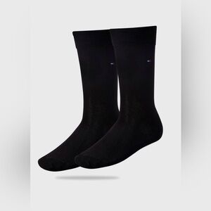 Tommy Hilfiger Black Socks with Pink Stripe